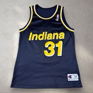Vintage Champion Indiana Pacers Reggie Miller Size 44 Medium NBA 90s